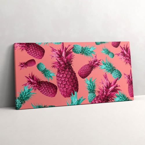 Tableau photo sur toile ananas colorés pour raviver un mur vide et triste en un clin d'œil