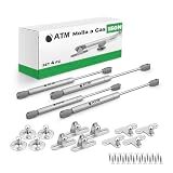 ATM Pistoni per Ante Cucina 150N per Ante Mobili - Regolazione Angolo 80°-100° - Apertura Verso l'Alto, 247 mm - Acciaio Robusto - 4 Pezzi Molle a Gas - PG-010