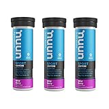 Nuun Energy: Wild Berry Electrolyte +Caffeine Drink Tablets (3 Tubes of 10 Tabs)