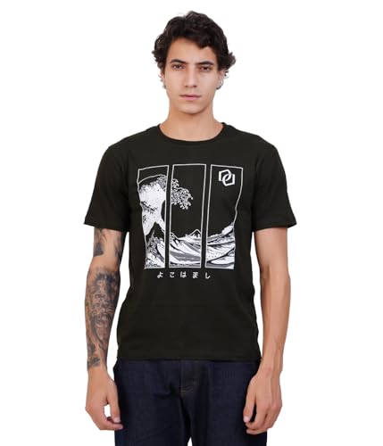 Image of Men's Super Combed Cotton Round Neck Half Sleeve T-Shirt | Soft Breathable Cotton Fabric | Stylish Comfortable Wearfor Men | Quality Regular Fit