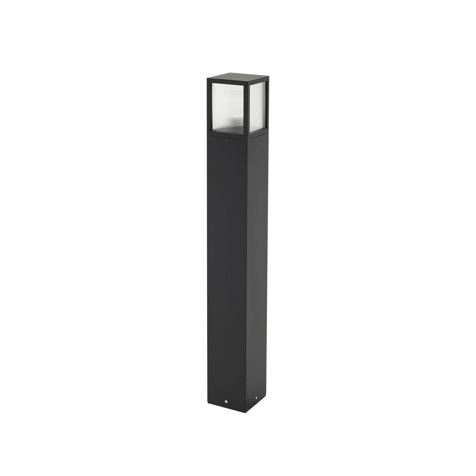 Lucande Outdoor Lights Klemens dimmable (Modern) in Black Made of Aluminium (1 Light Source, E27) from Garden Path Bollard lamp Pillar