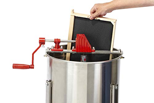 Little Giant® 2-Frame Honey Extractor for Beekeeping | Hand-Crank Manual Honey Extractor Equipment | Stainless Steel | Beekeeping Supplies - Image 3