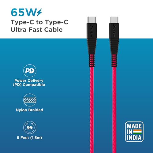 Image of URBN 10,000mAh Ultra Link Power Bank - Blue with Type C to Type C Cable