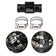 Keenso Motorrad Wassertemperatur Sensor Adapter, Aluminium Wassertemperatur Meter Manometer Joint Pipe Kühler Sensor Adapter mit 2 Schellen(18mm)