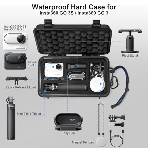 Maleta rígida impermeable Lekufee para Insta360 GO 3S y accesorios miniatura 2