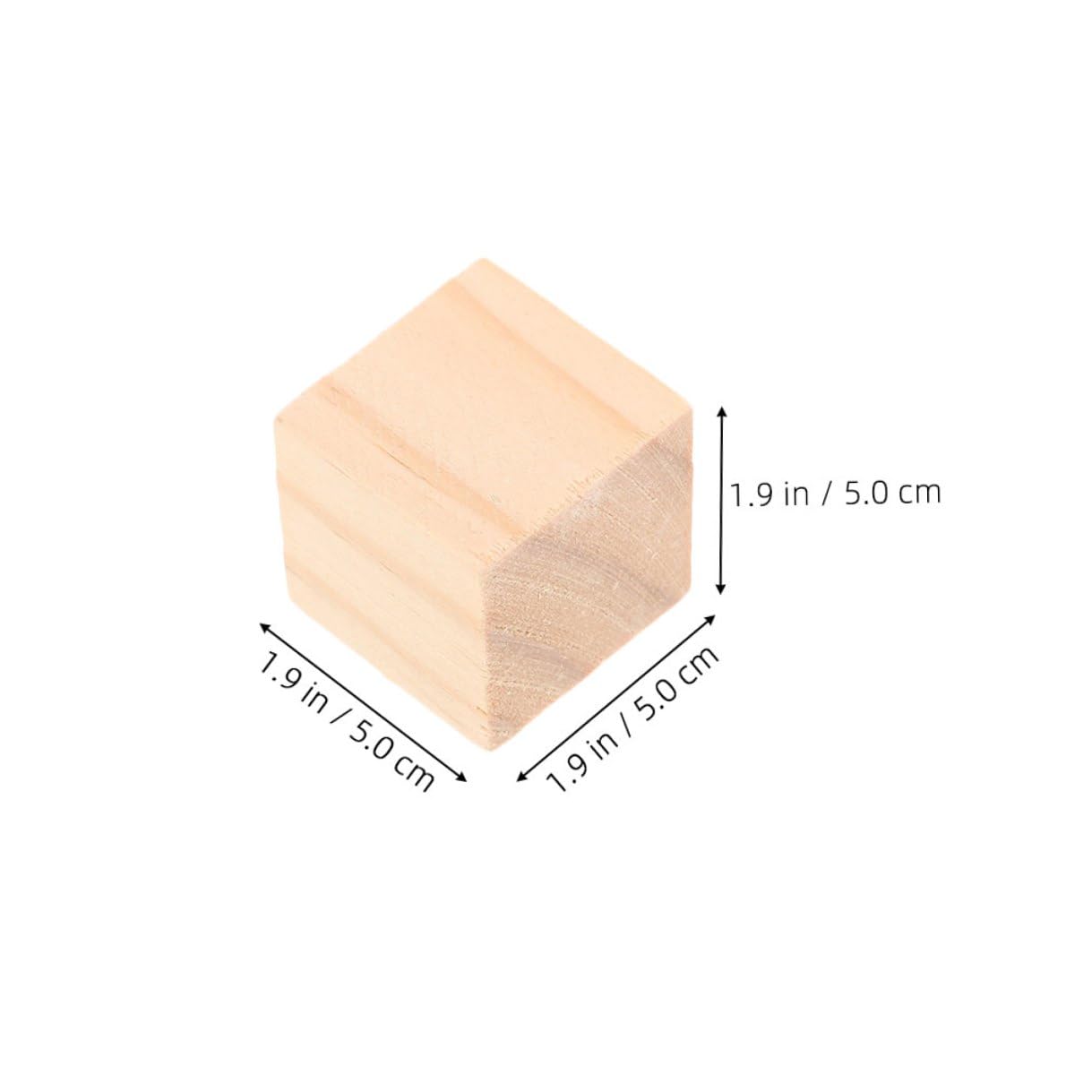 Healvian Bloques Cuadrados de Madera Natural 5 CM 20 Piezas Cubos Apilables para Manualidades DIY Material Educativo para Desarrollo Motor y Creatividad Hogar y Aula
