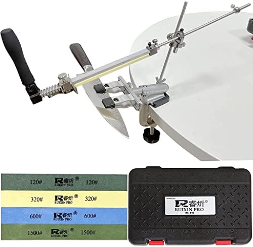 Latest 2023 UPGRADED RUIXIN PRO RX-009 Knife Sharpener Professional Stainless Steel Kitchen Set 360 Degree Flip Fix-angle With 4 Sharpening Stone Black