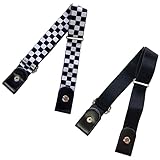 [KASSAI] ループベルト (44-68+, 2本(新ブラック＆チェック柄))