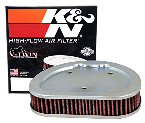 K&N Motorcycle Air Filter: High Flow Performance Air Filter Fits 2008-2013 Harley Davidson