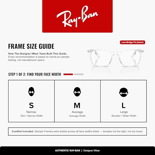 Image of Ray-Ban RX5421F Low Bridge Fit Rectangular Prescription Eyewear Frames
