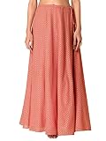 Women's Indian Ethnic Peach Foil Flared Lehenga Skirt