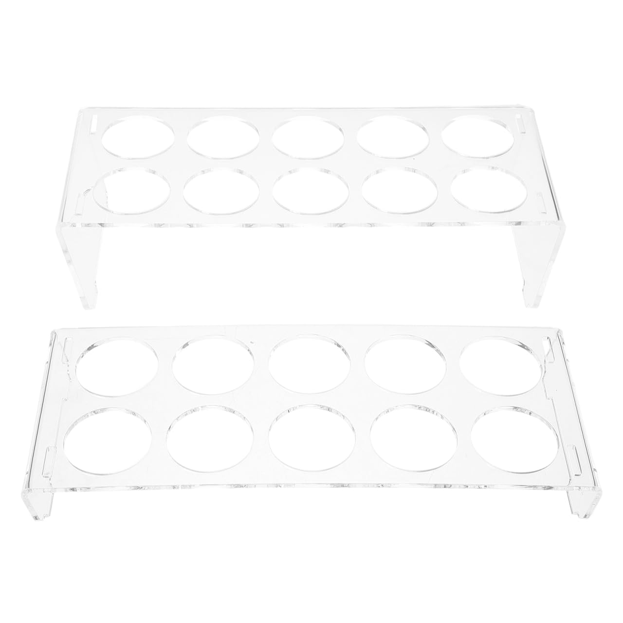 Gadpiparty Eierhalter KüHlschrank, zu 20 Eier Abnehmbar, für Den KüHlschrank Mit Rutschfestem Boden Platzsparender ZweistöCkiger Eierhalter