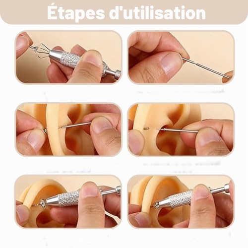 HAOXYO Kit Piercing Professionnel, 7 Pièces Acier Inoxydable 16G 18G – vue 3