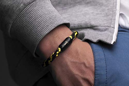 Fischers Fritze Armband Segeltau Torpedomakrele schwarz gelb - Handgemacht im Geschenkkarton I Maritim & Wasserfest (22)