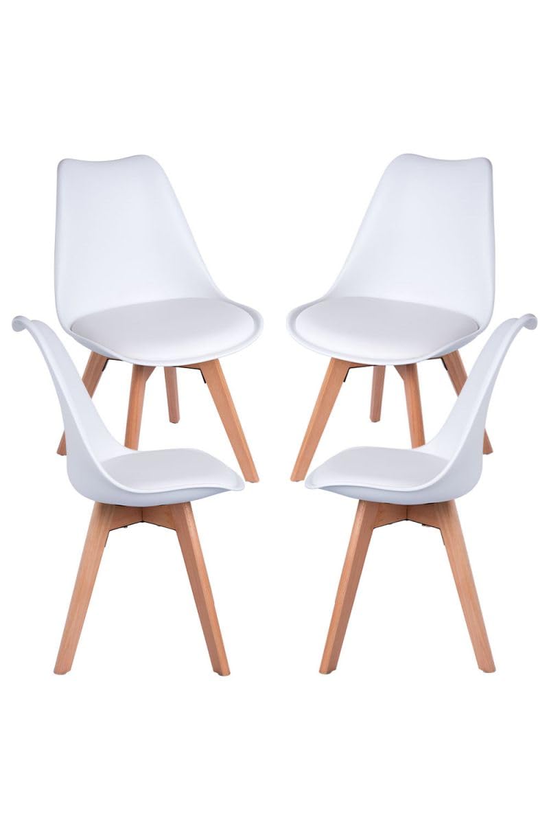 Regalos Miguel - Packs Sillas Comedor - Pack 4 Sillas Synk Basic - Blanco