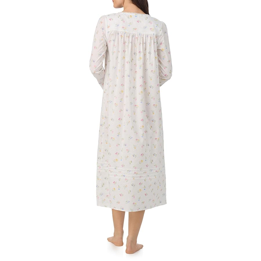 Image of Eileen West 100% Cotton Long Sleeve 50 inch Nightgowns for Women