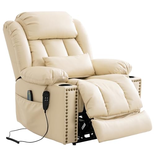 Dual Motor Lift Chair with Nailhead Trim