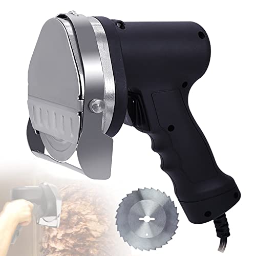 Rebanadora De Kebab, Cuchillo De Barbacoa EléCtrico De 3000 RPM, Ajuste De Espesor De 0-8mm, Con Hoja Redonda/Dentada De 100mm, Rebanadora Comercial De Carne Gyro A La Parrilla