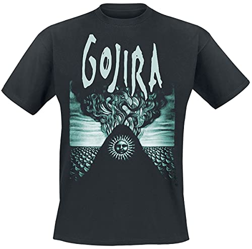 Gojira Elements Hombre Camiseta Negro M, 100% algodón, Regular