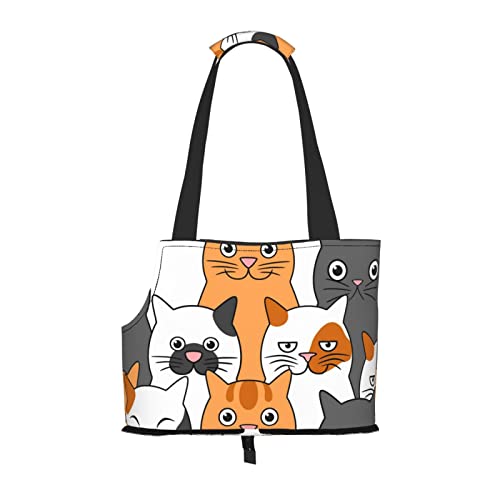 Funny Cats Pet Portable Folding Shoulder Bag, Pet ...