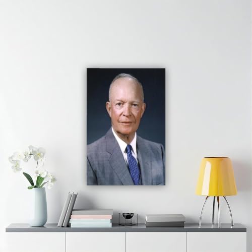 Poster Général D Eisenhower portrait impression sur toile décoration murale cadre 50x75 cm - 6