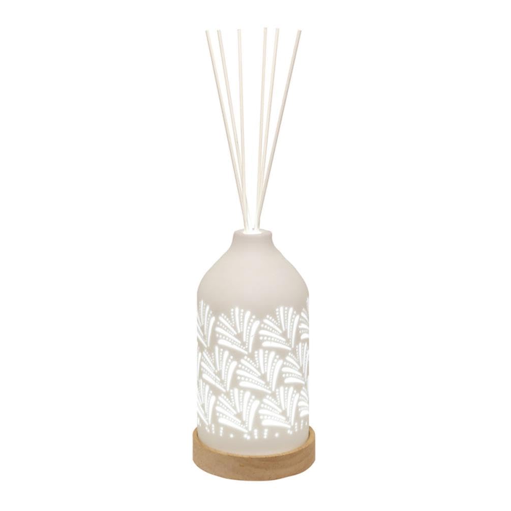 Aroma Accessories Woodbridge Fan Clean Linen LED Light up Reed Diffuser