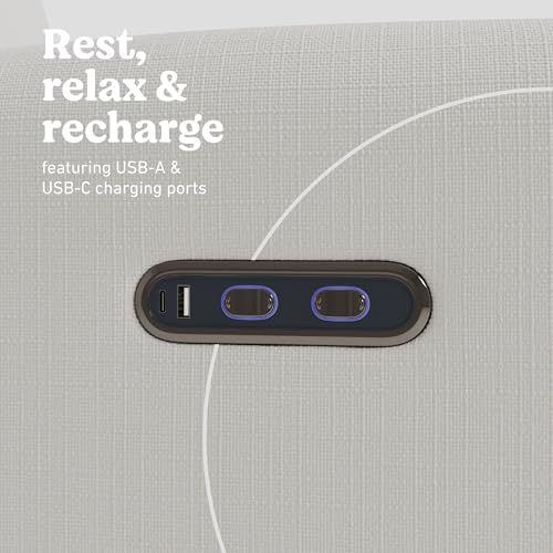 graco bellwood power recliner swivel glider ivory basketweave  electronic power recliner for nursery includes dual-usb charging port for usb-a amp usb-c glider rocking chair with full recline