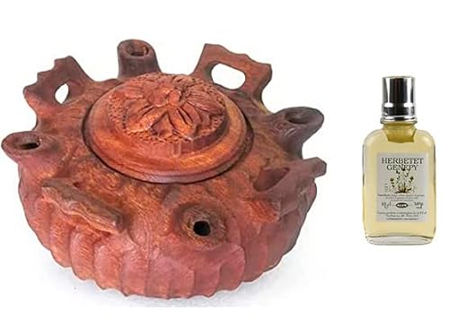 Coppa 4 Becchi Legno di Mogano Diametro 18 cm + Bottiglia tascabile Genepy Herbetet 10cl condi ricetta per preparare Il caffè alla valdostana