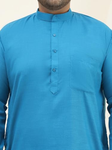 Image of SOJANYA Plus (Since 1958) Men's Jacquard Silk Self Design Only Long Kurta