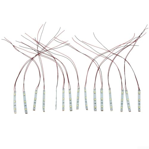 15Pcs LED Light Strip For SMD LED Light Strips, Wiring For Railway Models Dollhouse Projects Operating On 12 To 18Volts, Train Signals, Signs & Lights(Warm Light)