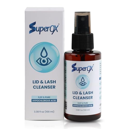 Superox Hypochlorous Acid Spray For Face - Natural Eyelid Cleanser - Safe for All Skin Types - Pure & Gentle Hypochlorous Acid Spray, 100 ml (3.38 oz)