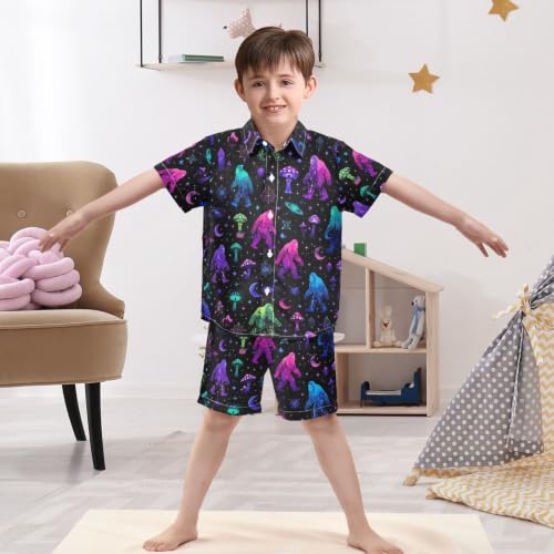 Image of 3T Toddler Boy Shorts Set Teal Hawaiian Button Down Shirts Summer Outfits for Little Boy