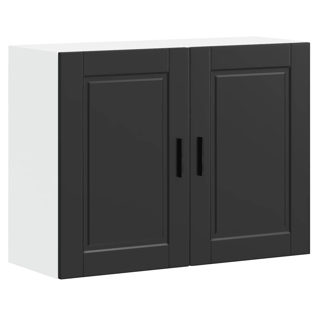 vidaXL Kitchen Wall Cabinet Porto Black Engineered Wood, kitchen wall unit, cabinet for kitchen wall, wall cabinets with doors, mounted wall cabinet — image 1