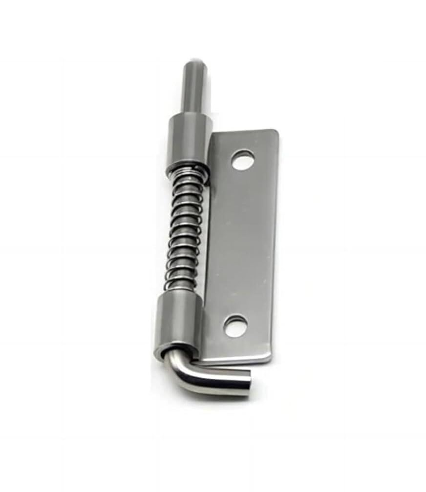 Self-Opening Spring Hinges, 304 Stainless Steel Concealed Spring Bolt Hinges 2pc(Steel-Left)