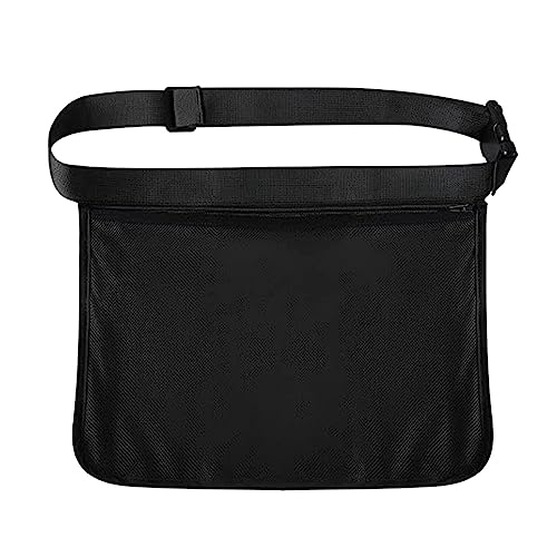 Fancyes Tennis Ball Band Holder Pickleball Tennis Ball Holder Women Men Pickleballs Waist Hip Bag Portable Pickleball Ball Pouch for Referee, Black