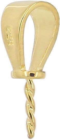 egemmall 1PC Sterling Silver Pendant Bail Clasp with Pearl Cup Pin