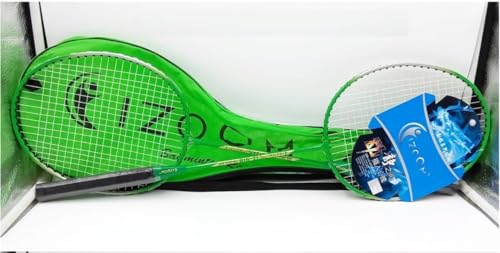 Image of 2 Pieces Aluminum Badminton Racket with Full-Cover Set Best for Practice (Izoom 918 Badmiton Set)