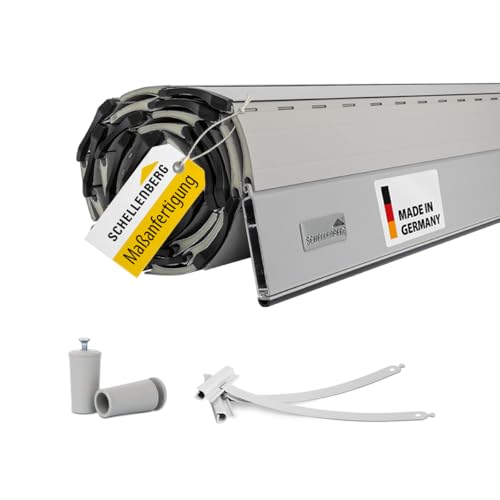Schellenberg Rolladen Maßanfertigung, Rolladenpanzer Aluminium, Auswählbar: Breite 50-200 cm, Höhe 100-230 cm, System Mini, Farben Grau, Anthrazit, Silber, Weiß