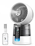 DREO TurboCool Misting Fan 516S, 150°+30° Omni-directional Oscillating Smart Cooling Fans that Blow Cold Air, 26 ft/s, Ultrafine Mist, 20dB, 1.3L, 6 Speeds 2 Modes, Remote & APP Control, Indoor, White