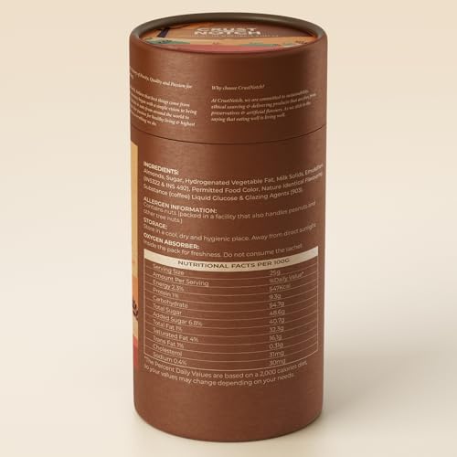 Image of CrustNotch Premium Almonds Coco Dust Dragees | Whole Almonds in Rich Milk Chocolate with Cocoa Powder Dusting | Gourmet Double Chocolate Covered Nuts | Perfect Indulgence | 200g