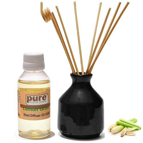 Image of Pure Source India Reed Diffuser Set with 100 ML Lemon Grass