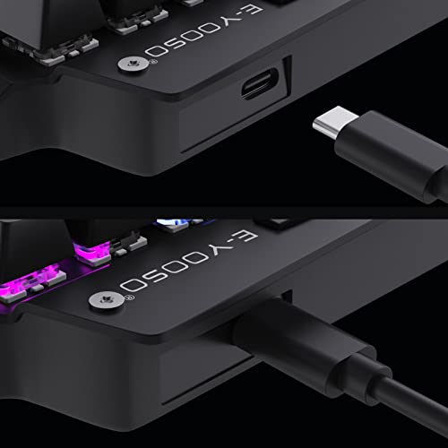 Clavier mécanique de jeu à une main rétroéclairé LED RVB K-700