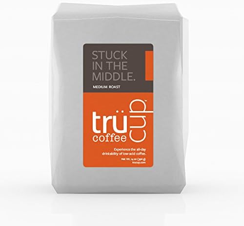 trücup Low Acid Coffee- Stuck in the Middle Medium Roast- French Press-Coarse Ground, 5 lb- Smooth, Mellow Coffee - Can Be Gentle on the Stomach