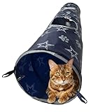 NFL Dallas Cowboys Cat Tunnel Tube Toy with Plush Football Catnip and Feathers Collapsible Tunnel for Cats to Play, Peek and Hide, Sporty & Fun Cat Tunnel Toy with Team Logo All-Over Design!