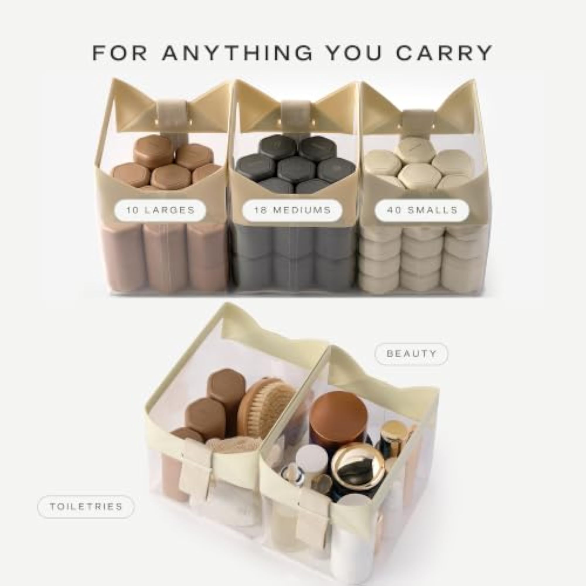 Clear Dopp Kit with Magnetic Closure, Rose