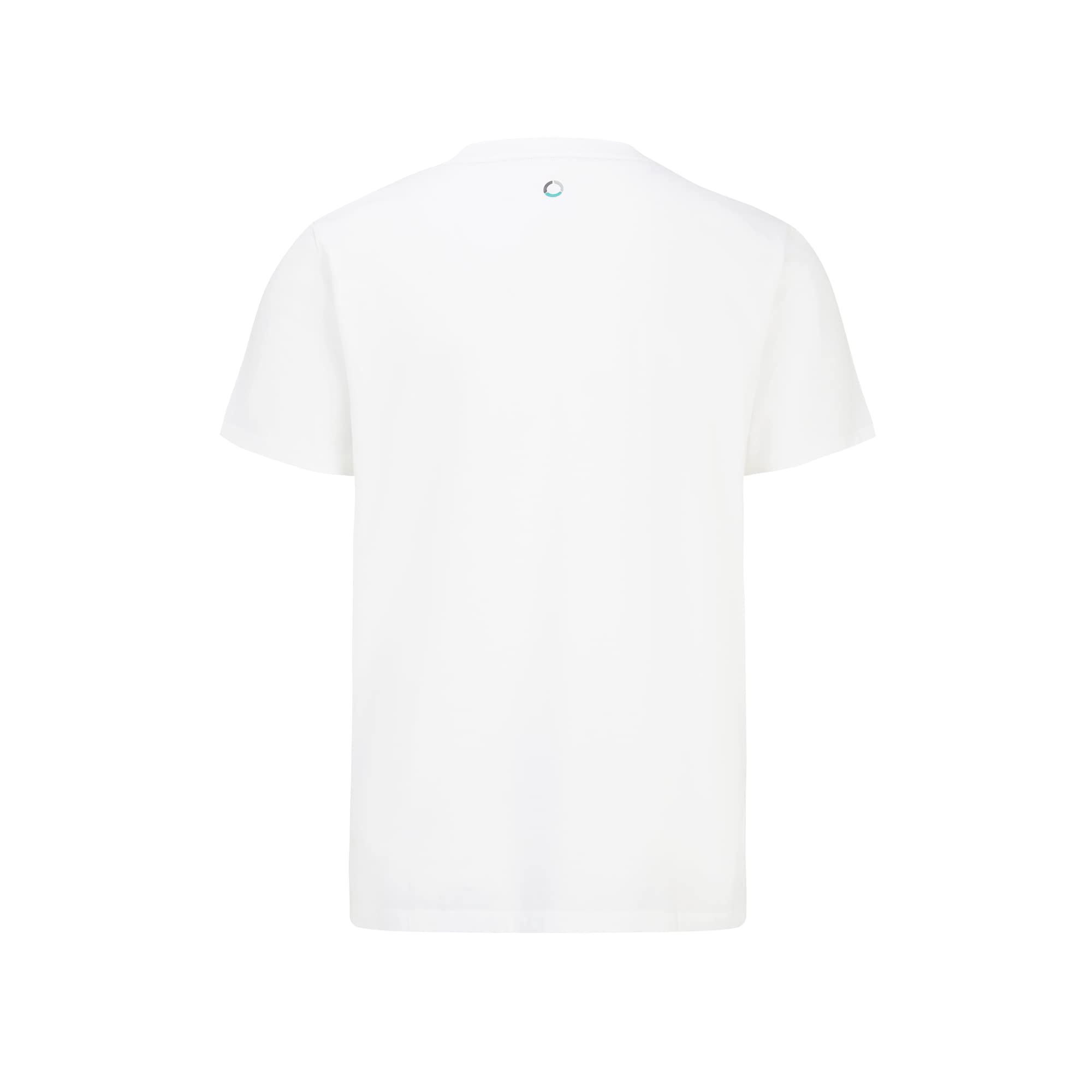 Mercedes AMG Petronas Camiseta con Logotipo Grande Camiseta de Manga Corta con Cuello Redondo y Logotipo Impreso con Broche secundario y Cuello Acanalado Hombre (Pack de 1) — view 2