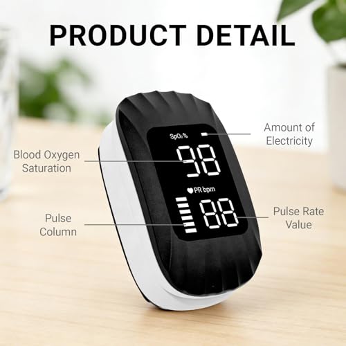 Image of First-of-its-kind Design for Ocean Shell Texture magnetic charging Pulse Oximeter Rechargeable, Fingertip Pulse Oximeter Pulse Rate Monitor for Home Sports Travel Aviation Use