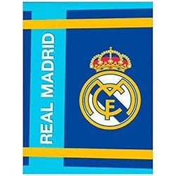 Tejidos Madrid Cortinas Real Madrid Manta coralina Premium 250gr (100-296), Multicolor, 130x160