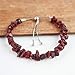 OdrillionGems Natural Raw Garnet Gemstone Bolo Bracelet, Rough Stone, Chakra Healing Crystals, 925 Sterling Silver, Handmade, January Birthstone, Adjustable Slider, Women Jewelry, Valentine Gifts