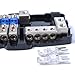 Multi-Functional LED Car Audio Stereo ANL Fuse Holder Distribution 0/4ga 4 Way Fuses Box Block 30A 60A 80Amp